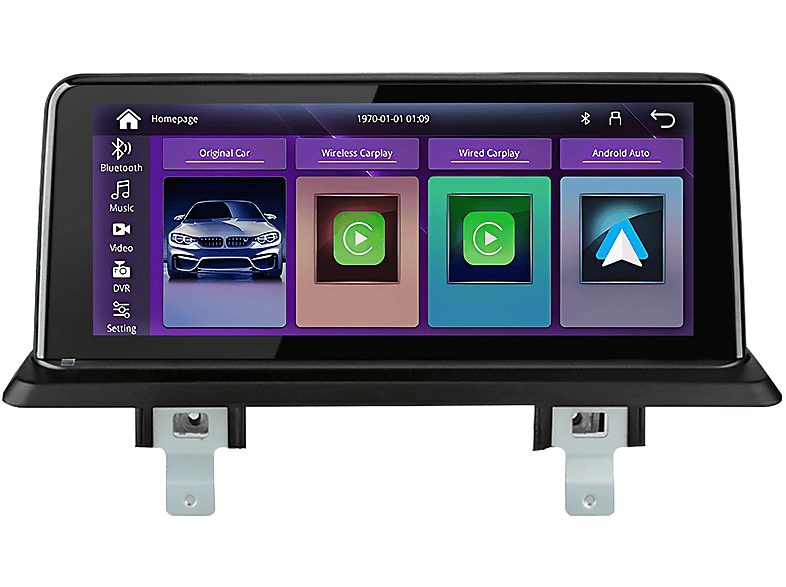 Autorradio  - BMW Serie 1 E81/E82/E87/E88 2004-2012 CARPLAY JUNSUN, 10,25 "", 2*USB, Black