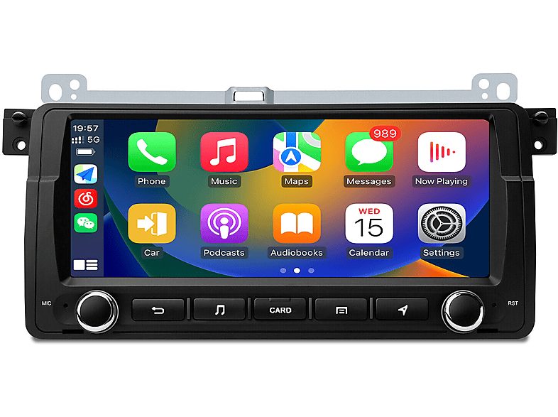 Autorradio  - BMW Serie 3 E46 318 320 32GB CARPLAY JUNSUN, 8 "", 2*USB, Black