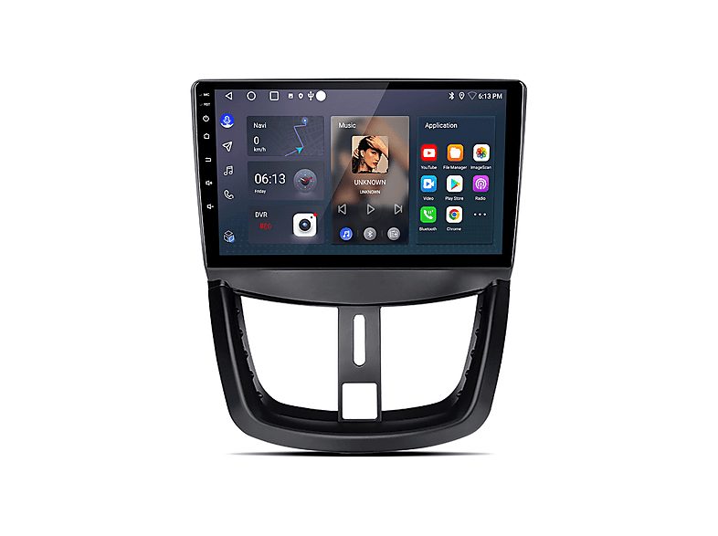 Autorradio  - Para Peugeot 207 2006-2015 Carplay GPS Navi 6+128GB Octa-Core CESTOVET, 9 "", 2*USB 1*RCA, Black