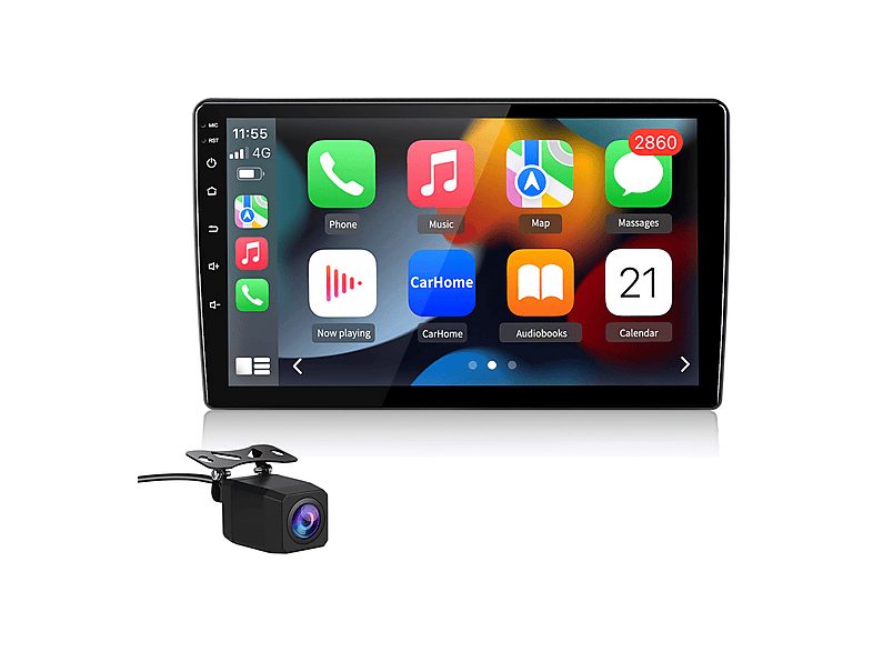 Autorradio  - Para Peugeot 407 2004-2008 Carplay GPS Navi WIFI 64GB +CAM CESTOVET, 9 "", 2*USB, Black