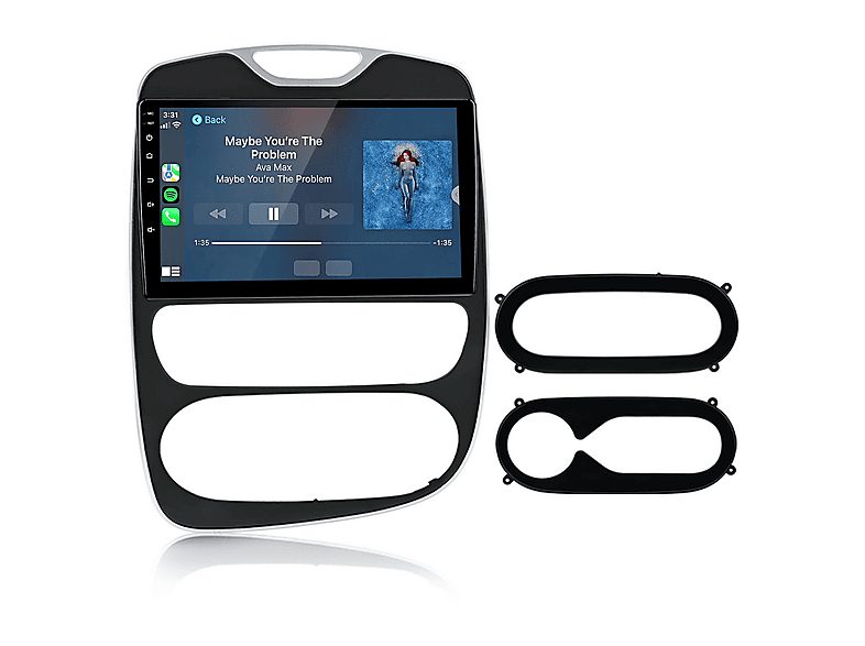 Autorradio  - Para Reuault Clio 4 (2016-2019) CARPLAY Android Auto 128GB Octa-Core JUNSUN, 10,1 "", 2*USB 1*RCA, Black