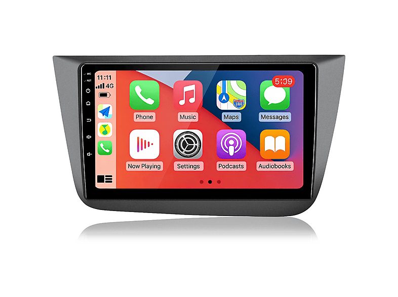 Autorradio  - Para Seat ALTEA XL Seat Toledo CarPlay GPS Navi WIFI 64GB CESTOVET, 9 "", 2*USB, Black