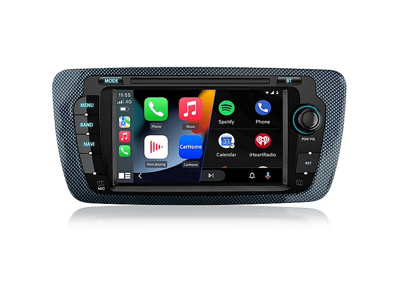 Autorradio  - Para  Seat Ibiza 2008-2013 CarPlay GPS Navi WIFI 64GB CESTOVET, 7 "", 2*USB, Black