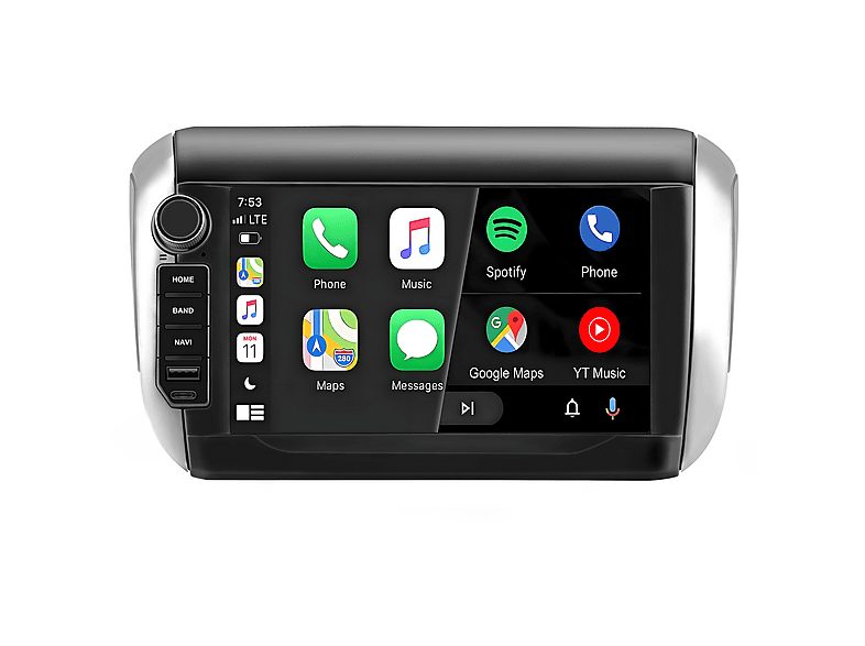 Autorradio  - Peugeot 208/2008 2012-2018 64GB SMORGR, 8 "", 2*USB, Black