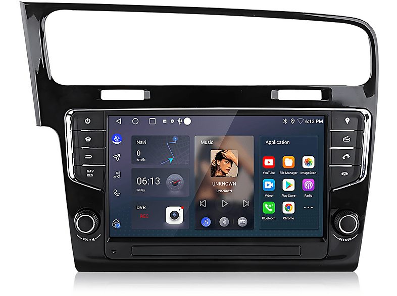 Autorradio  - VW Golf 7 MK7 2013-2018 Carplay 32GB JUNSUN, 7 "", 1*USB, Black