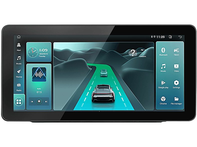 Autorradio  - VW Skoda 10.26" CARPLAY 64GB JUNSUN, 10,26 "", 2*USB, Black