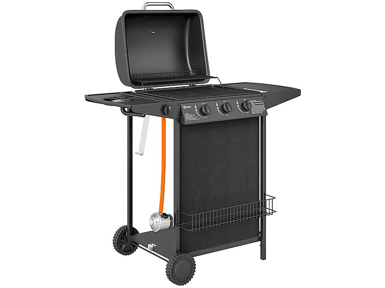 Barbacoa a gas - OUTSUNNY 846-167V40BK, 9500 W, Negro
