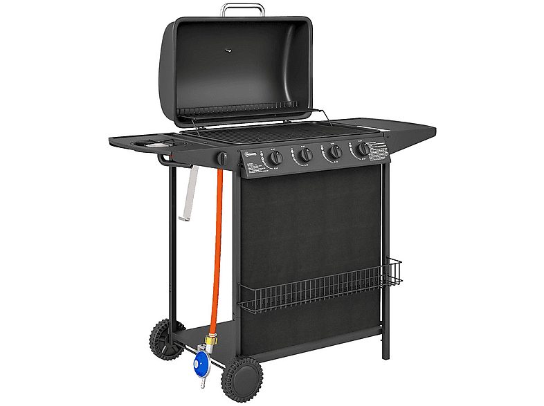 Barbacoa a gas - OUTSUNNY 846-172V40BK, Negro