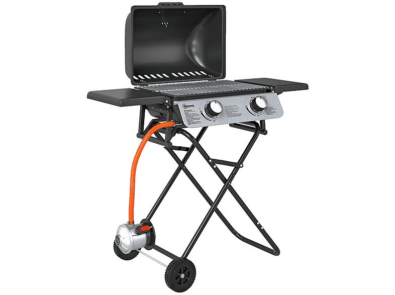 Barbacoa a gas - OUTSUNNY 846-183V40BK, 5,6 kW, Negro