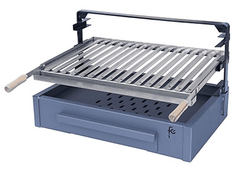 Barbacoa de carbón - FLORES CORTÉS 38970 - 500x410x420 mm, Gris Antracita