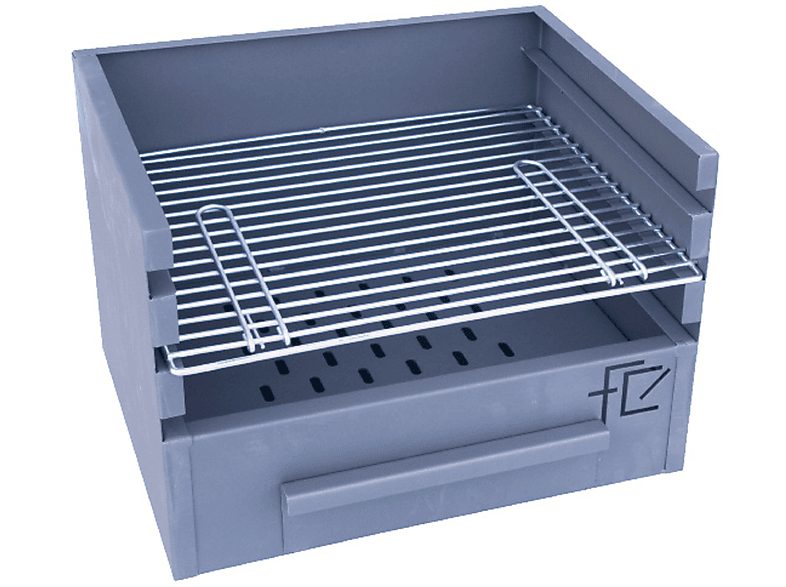 Barbacoa de carbón - FLORES CORTÉS 38987 - 800 x 450 mm, Gris Antracita