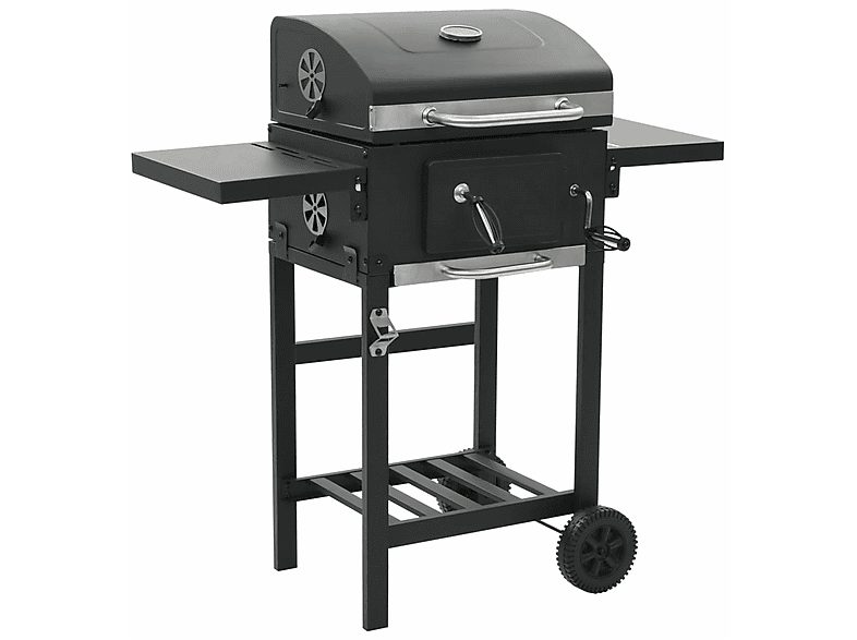 Barbacoa de carbón - VIDAXL 8718475616900, Mesas plegables, Elegancia y durabilidad, Dos ruedas resistentes, Negro