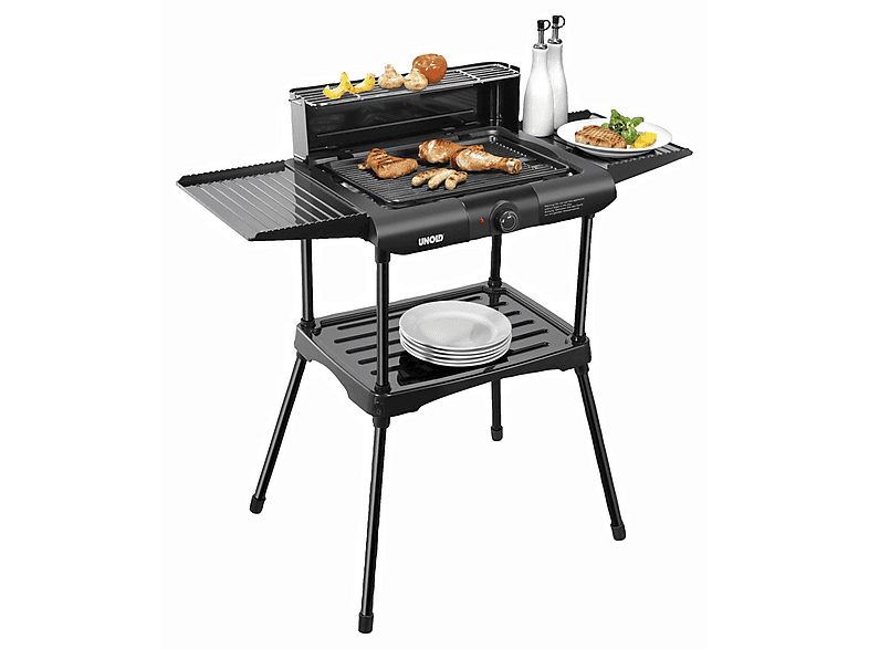 Barbacoa eléctrica - UNOLD 58565, 1600 W, Negro
