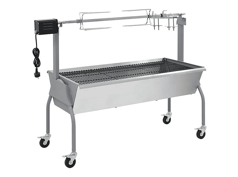 Barbacoa eléctrica - VIDAXL 8718475802211, 15 W, Plata