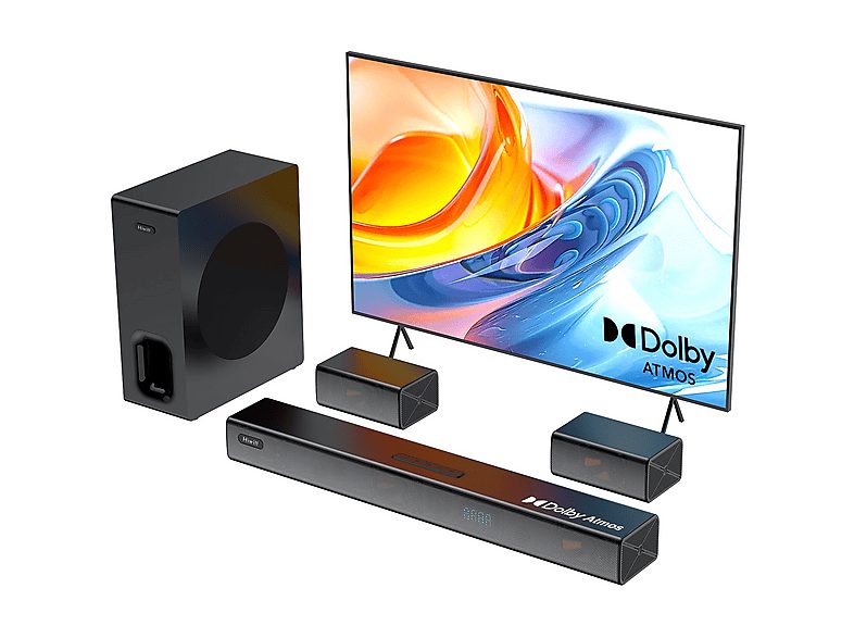 Barra de sonido con subwoofer - HIWILL A51 PRO 420W 5.1CH Nero, Subwoofer Inalámbrico, Negro