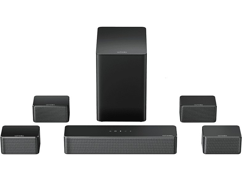 Barra de sonido con subwoofer - ULTIMEA Poseidon D70 - 7.1 Barra de Sonido con Subwoofer inalámbrico y Inteligente APP Control, Bluetooth, Subwoofer Inalámbrico, Negro