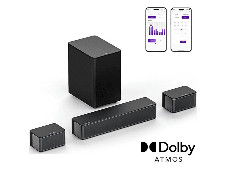 Barra de sonido con Subwoofer - ULTIMEA Poseidon M4T, Bluetooth, Subwoofer Inalámbrico, Negro