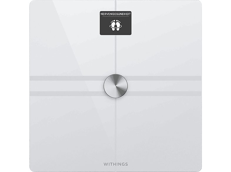 Báscula de baño - WITHINGS 3700546708053, Peso máximo 200 kg, Batería/s AAA, Indicador Masa Corporal (IMC), Bluetooth, Blanco
