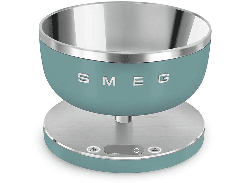 Báscula de cocina electrónica - SMEG  KSC01EGMWW, 5 kg, Verde esmeralda mate