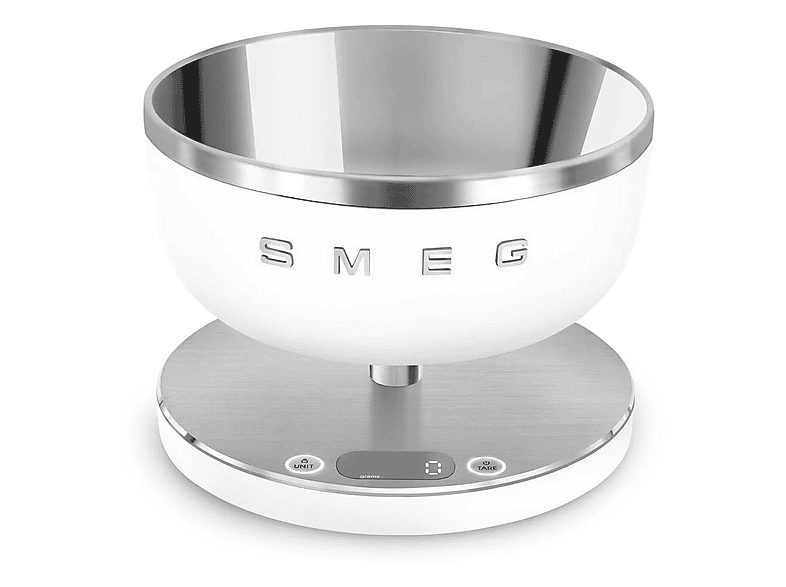 Báscula de cocina electrónica - SMEG  KSC01WHMWW, 5 kg, Blanco mate