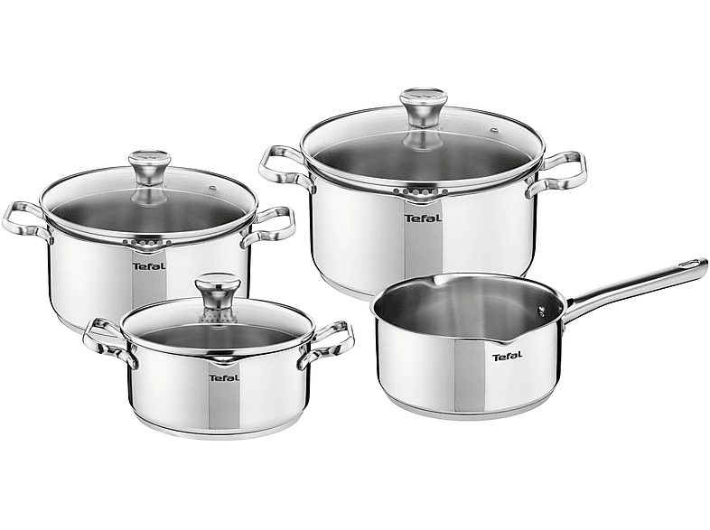 Batería de cocina - TEFAL A705A835, 1.3 Liter. 2.7 Liter. 4.7 Liter. 1.3 l, Acero inoxidable, Inox