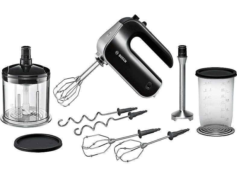 Batidora de mano - BOSCH MFQ4885DE, 575 W, 5 velocidades, Negro