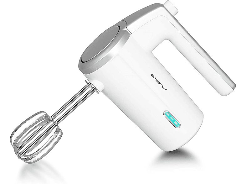 Batidora de mano - EMERIO HM-126681, 80 W, 3 velocidades, Blanco