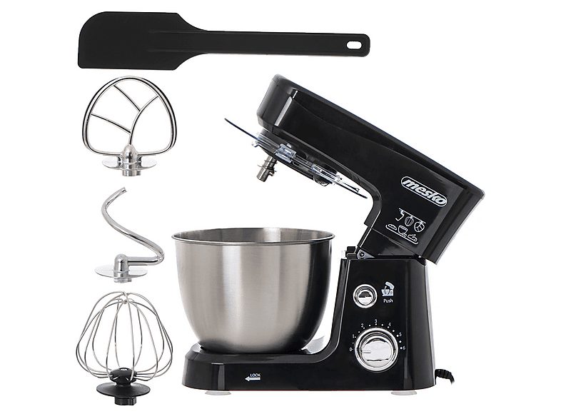 Batidora de repostería - MESKO MS4217, 1200 W, 3,5 l, Negro