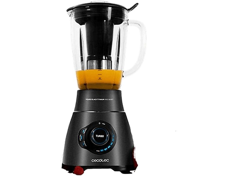 Batidora de vaso - CECOTEC Power Black Titanium 1800 Smart, 1800 W, 2.1 l, Multicolor