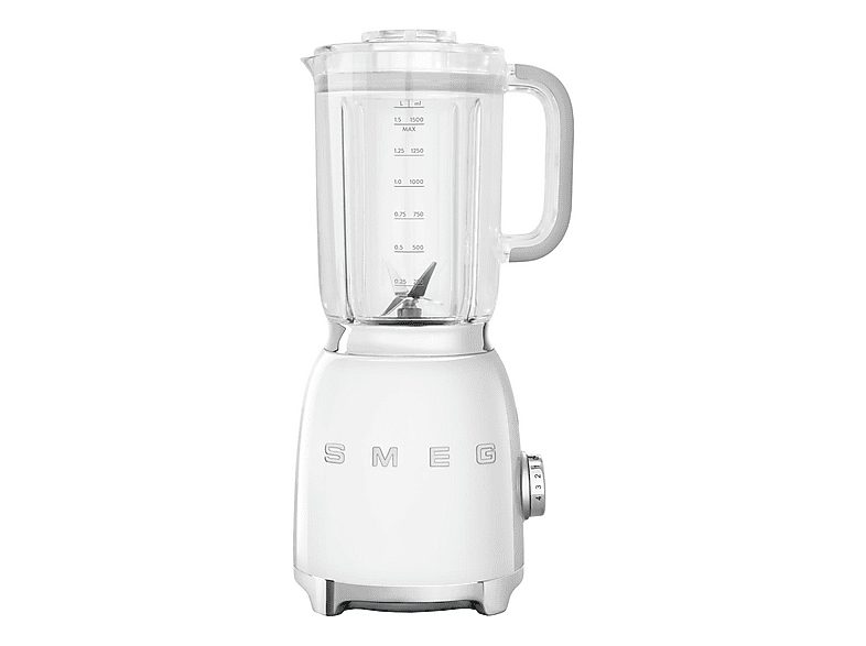 Batidora de vaso - SMEG  BLF03WHEU, 800 W, 1.5 l, Inox
