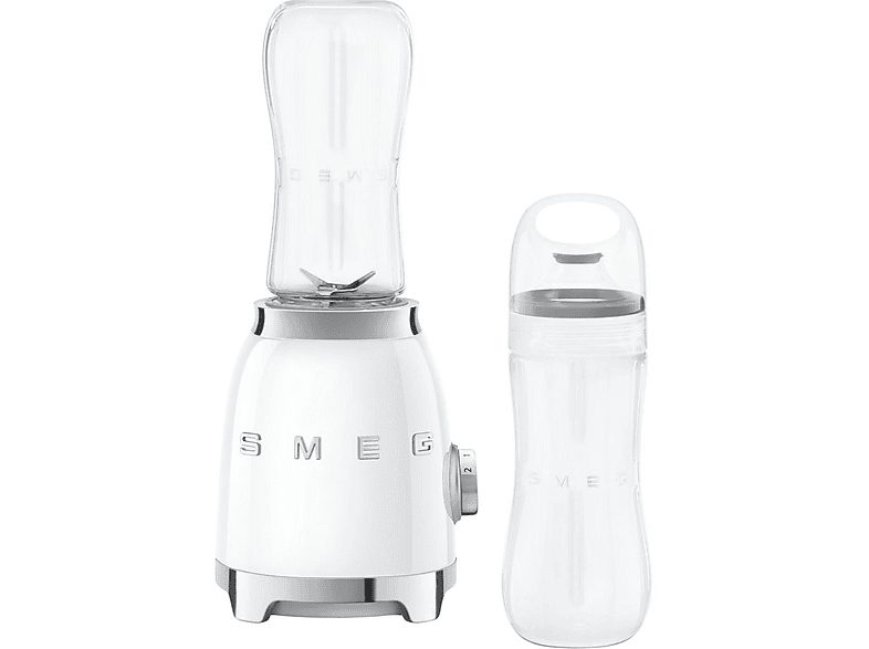 Batidora de vaso - SMEG  PBF01WHEU, 300 W, 0.6 l, Blanco