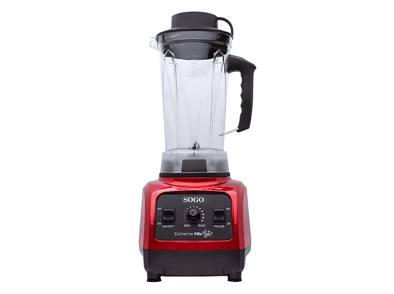 Batidora Vaso - SOGO BATIDORA VASO SOGO SS5150 1800W 2L JARRA PLAST., 1800 W, 2 l, Rojo