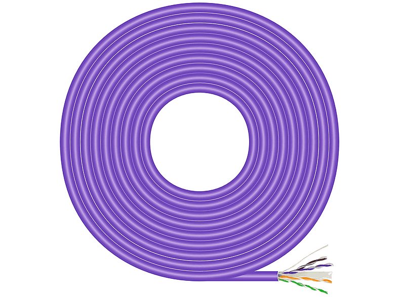 Cable de red - AISENS Bobina de Cable RJ45 AWG23 UTP Aisens A135-0749 Cat.6/ LSZH/ 500m/ Violeta, Cat-6, , Not available
