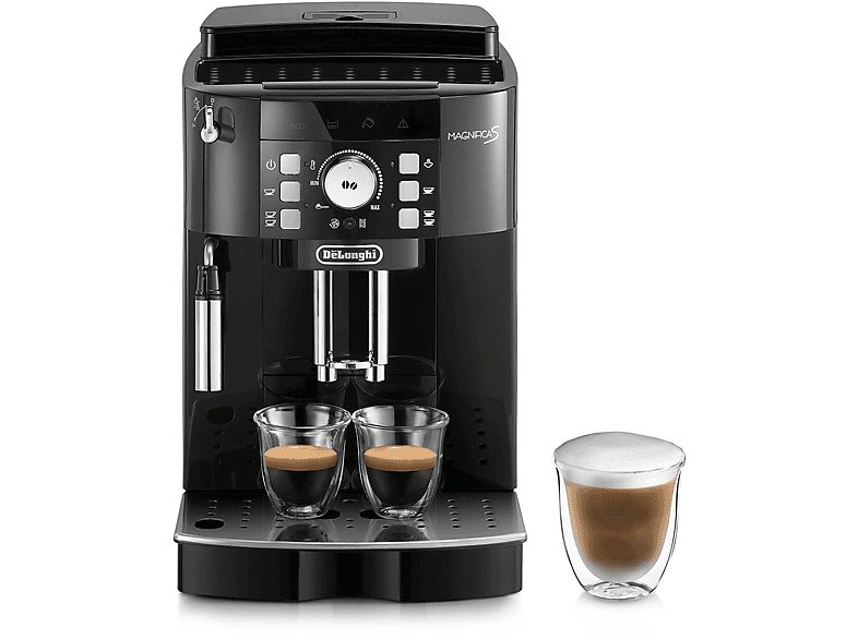 Cafetera automática - DE LONGHI Magnifica S ECAM 21.110.B, 15 bar, 1450 W, 2 tazas, Negro