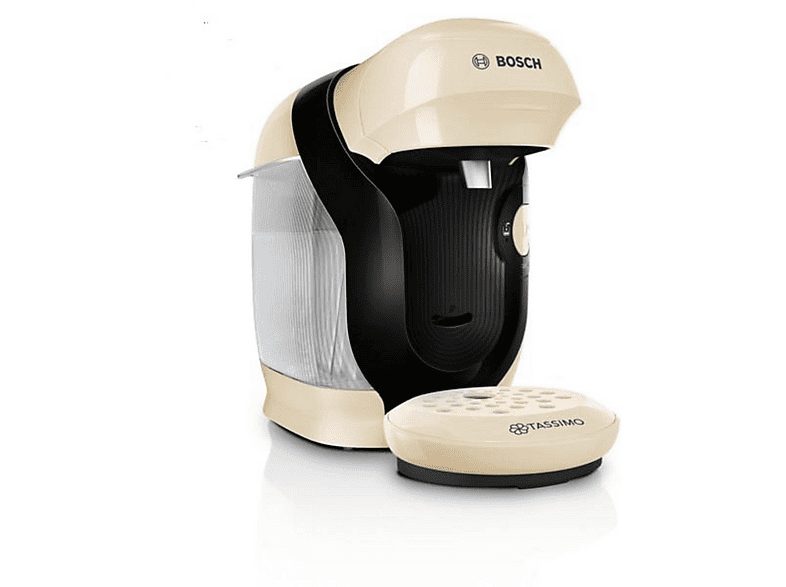 Cafetera de cápsulas - BOSCH TAS117E, 3,3 bar, 1400 W, Crema de color
