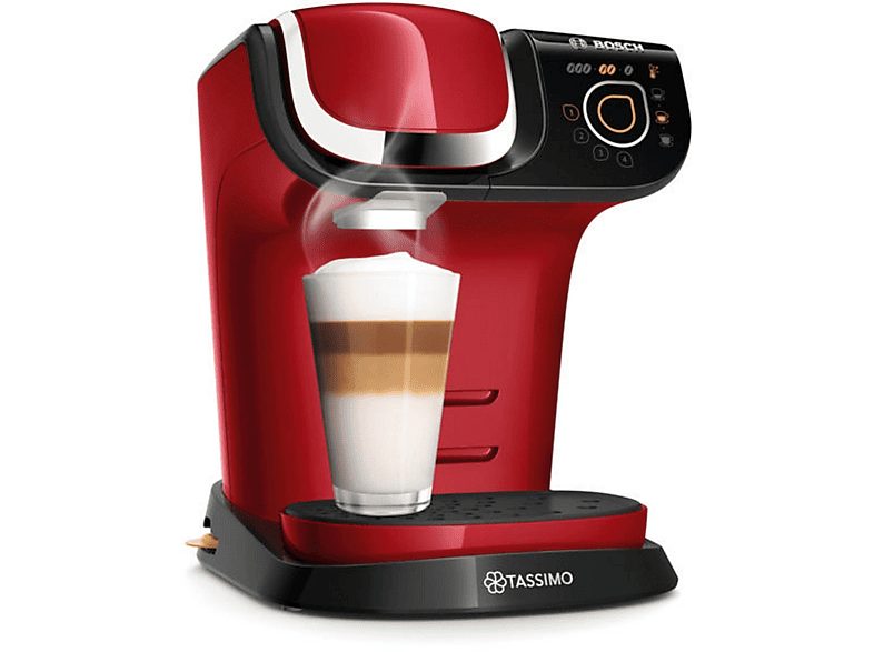 Cafetera de Cápsulas - BOSCH TASSIMO MY WAY 2, 3,3 bar, 1500 W, Rojo