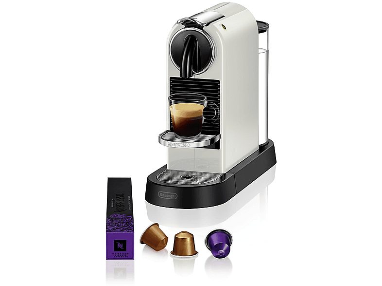 Cafetera de cápsulas - DE LONGHI EN167W, 19 bar, 1260 W, Blanco