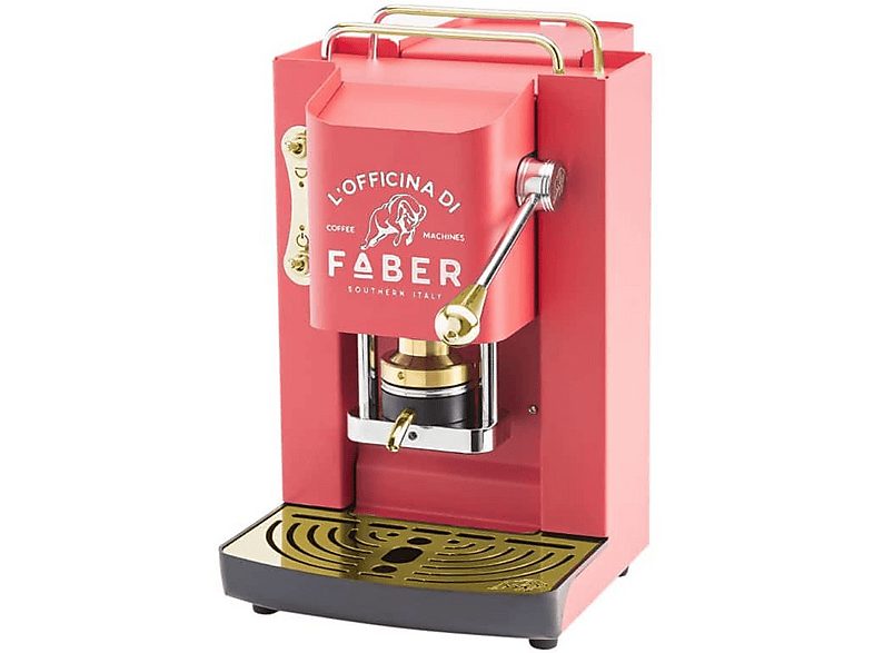Cafetera de cápsulas - FABER PROCHERRYBASOTT, 15 bar, 500 W, Rojo