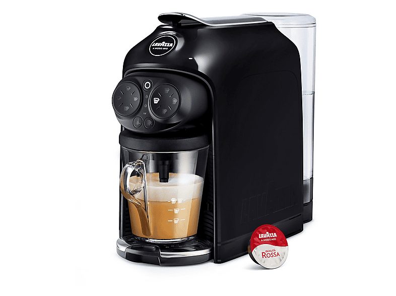 Cafetera de cápsulas - LAVAZZA DESEABLACK, 15 bar, 1500 W, Negro