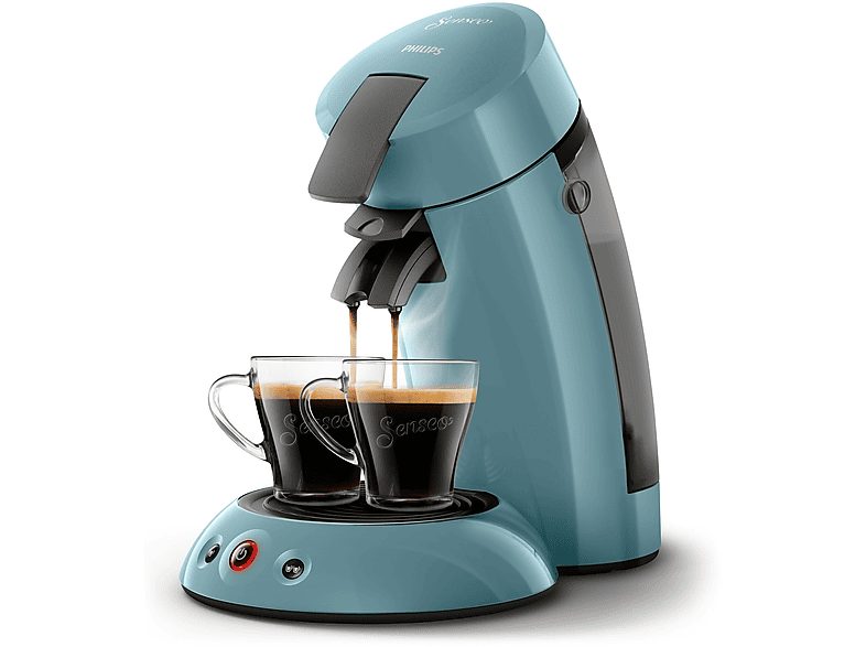 Cafetera de cápsulas - SENSEO Original HD6553/20, 1 bar, 1450 W, Azul, Gris
