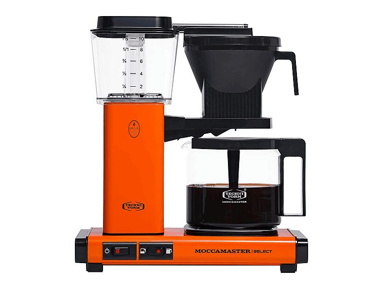 Cafetera de filtro - MOCCAMASTER MR-415, 1520 W, 1250 ml, 10 tazas, Negro, Blanco