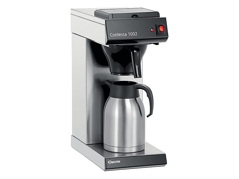 Cafetera de goteo - BARTSCHER 190193, 1400 W, 2 l, 13 tazas, Negro, Plata