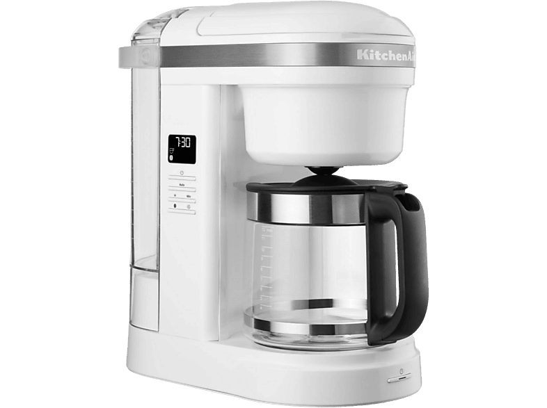 Cafetera de goteo - KITCHENAID 859711580700, 1100 W, 1,7 l, 12 tazas, Blanco