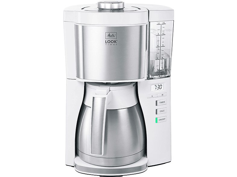 Cafetera de goteo - MELITTA AKLBB1663082142, 1000 W, 1,25 l, 10 tazas, Inox
