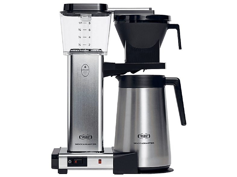 Cafetera de goteo - MOCCAMASTER 79320, 1,450 W, 1250 ml, 10 tazas, Plata