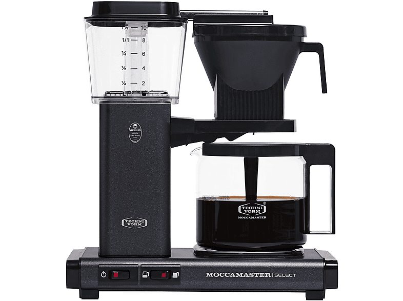 Cafetera de goteo - MOCCAMASTER KBG 741 AO, 1520 W, 1250 ml, 10 tazas, Gris