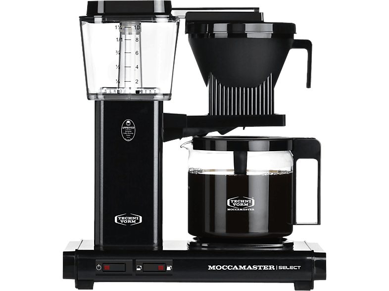 Cafetera de goteo - MOCCAMASTER KBG Select, 1520 W, 1250 ml, 10 tazas, Negro