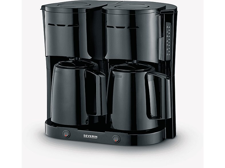 Cafetera de goteo - SEVERIN KA 9315, 1000 W, 2 l, 8 tazas, negro