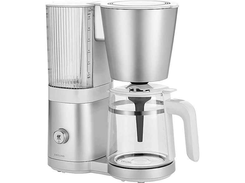 Cafetera de goteo - ZWILLING 53103-300-0, 1960 W, 1,5 l, 12 tazas, Plata-blanco