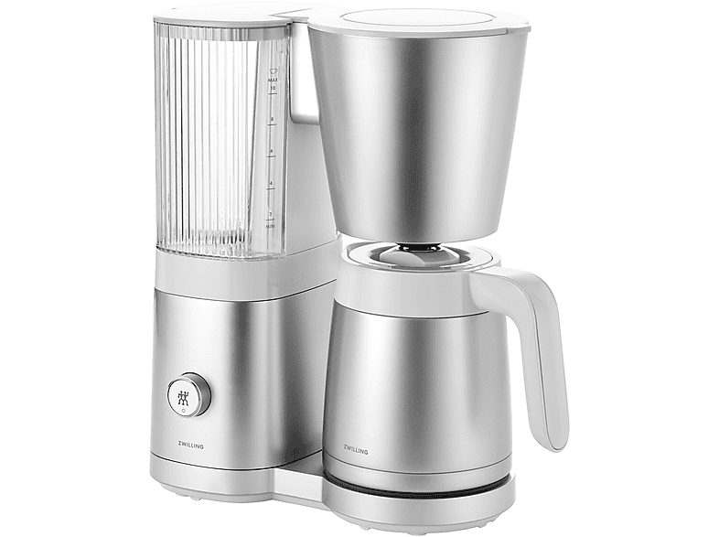 Cafetera de goteo - ZWILLING 53106-000-0, 1860 W, 1,25 l, 12 tazas, Plata-blanco